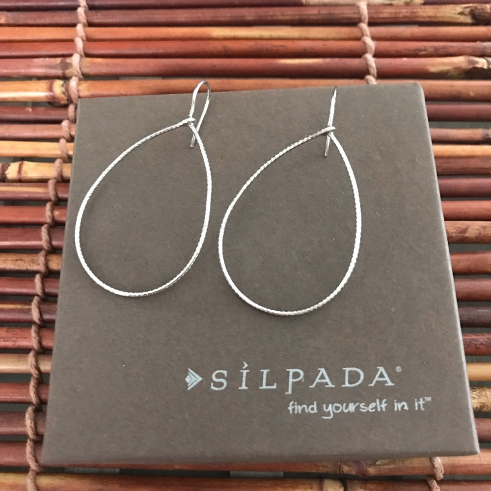 Silpada Sterling Silver Slim Hoop style earrings